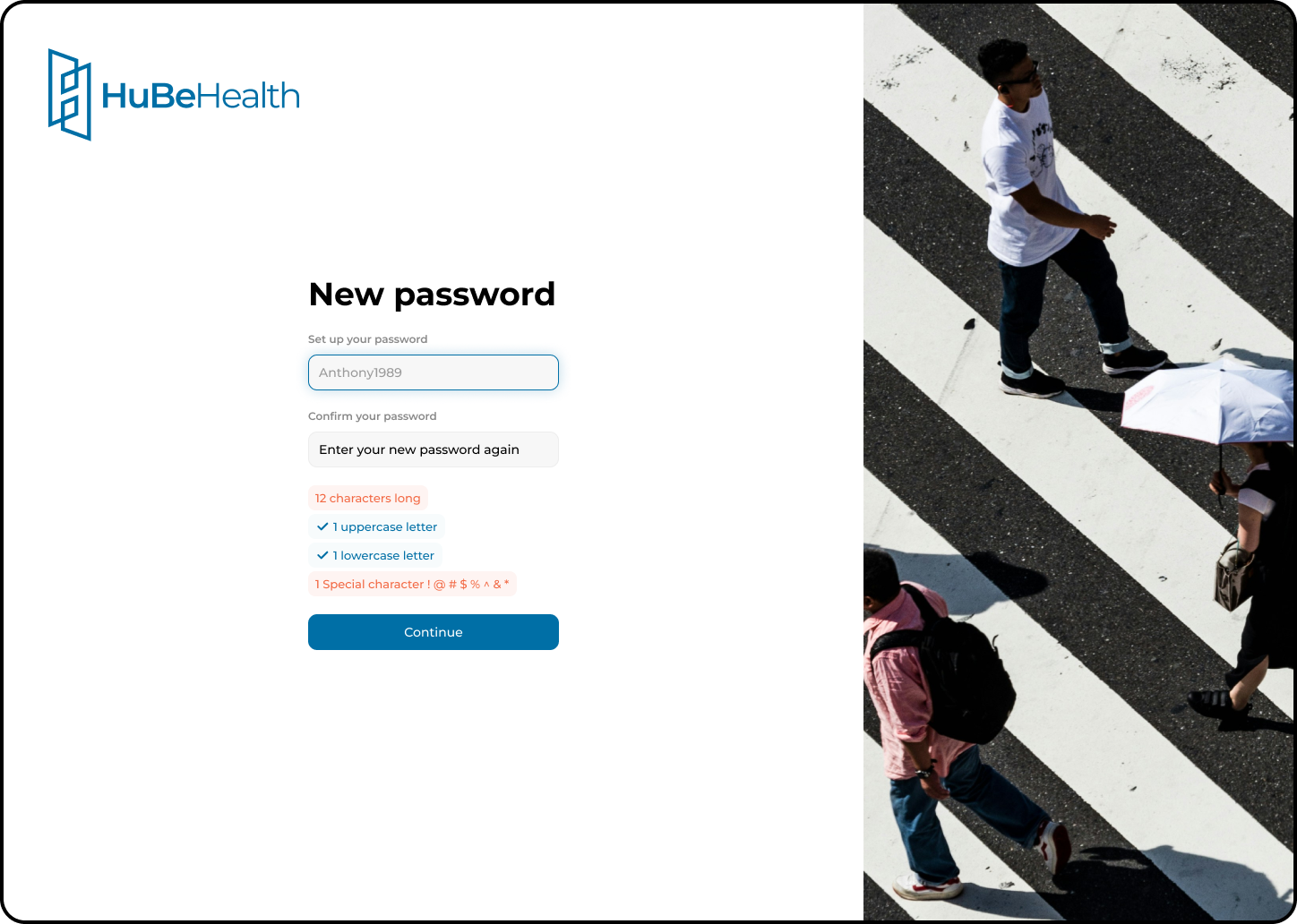 Desktop registration form